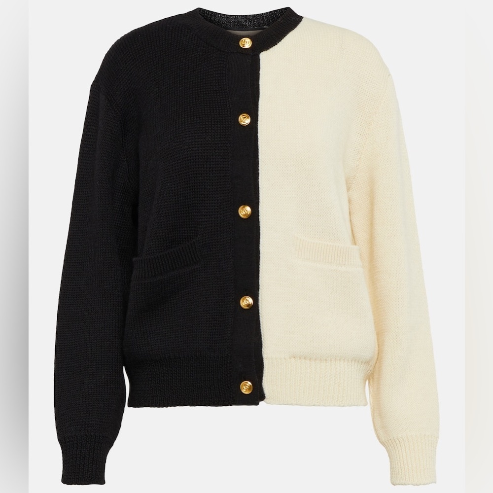 New Gucci Bicolor Cardigan, BELOW retail.